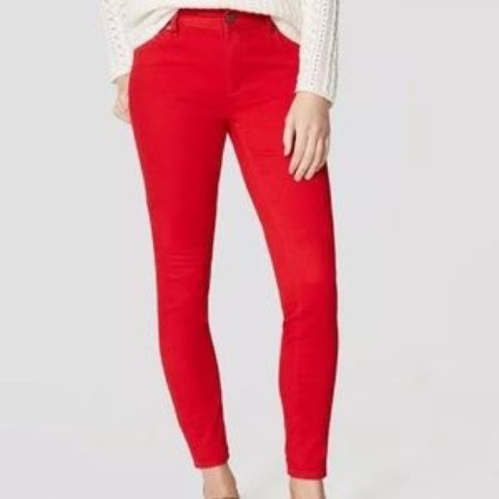 LOFT petite 5-pocket sateen skinny jeans